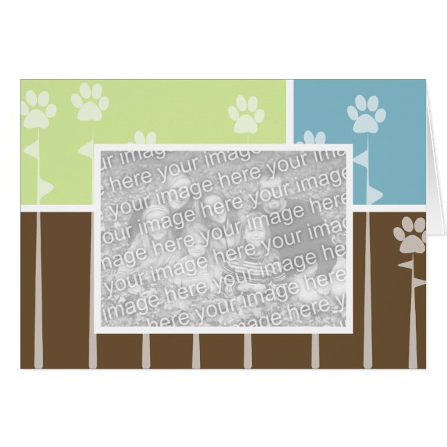 春の足の写真カード (正面横)