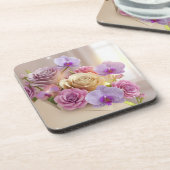 春の輝き3Dグリーティングカードと露キス コースター (左側)