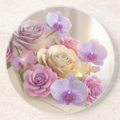 春の輝き3Dグリーティングカードと露キス コースター (正面)