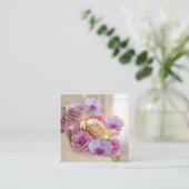 春の輝き3Dグリーティングカードと露キス スクエア名刺 (スタンド正面)