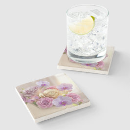 春の輝き3Dグリーティングカードと露キス ストーンコースター