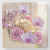 春の輝き3Dグリーティングカードと露キス ストーンコースター (正面)