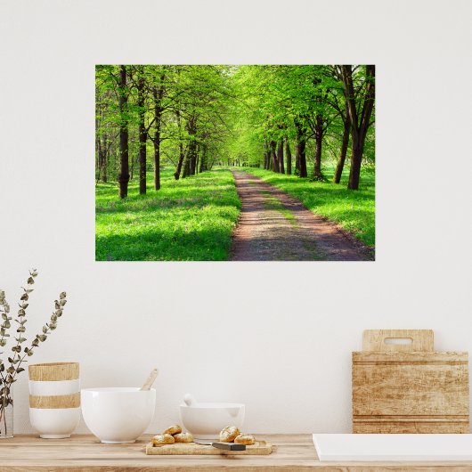 春の道 ポスター (キッチン)