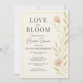 春の野の花が咲き誇るLove in Bloom 招待状 (正面)