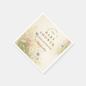 春の野の花の草原 ベビーシャワー スタンダードカクテルナプキン (角)