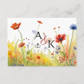 春の野原のワイルドフラワー 封入カード エンクロージャーカード (裏面)