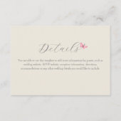 春の野生の花の結婚式の詳細 封入カード エンクロージャーカード (正面)