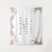 春の野生の花の花の結婚式の背景 タペストリー (正面)