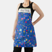 春の野生の花の花束　青 エプロン (インサイチュ)