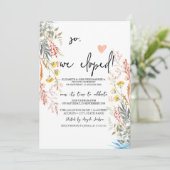 春の野生の花の草原 ドライ エロープメント 招待状 (スタンド正面)