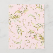 春の野生の花 水彩ラウンド結婚式 チラシ (裏面)