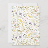 春の野生の花 水彩画フレーム 結婚式 招待状 (裏面)