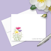 春の野生の花 水彩花 ステーショナリー ノートカード