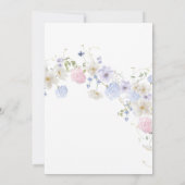 春の野生の花 紫 ピンクの結婚式前パーティー 招待状 (裏面)