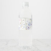 春の野花パープルピンクの結婚式 ペットボトルラベル (裏面)