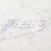 春の野花パープルピンクの結婚式 ペットボトルラベル (シングルラベル)