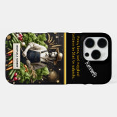 春の野菜を世話する農家 iPhoneケース (裏面横)
