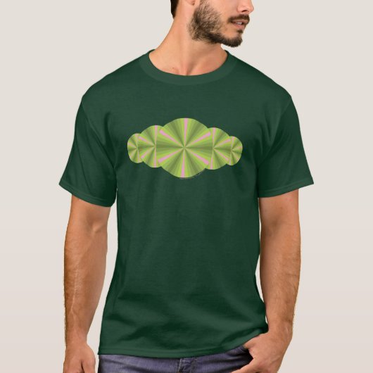 春の錯視柄メンズダークシャツ Tシャツ (正面)