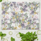 春の陽ざしと花々 キッチンタオル (折り畳み)