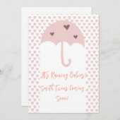 春の雨が双子の妊娠を告げる 招待状 (正面/裏面)