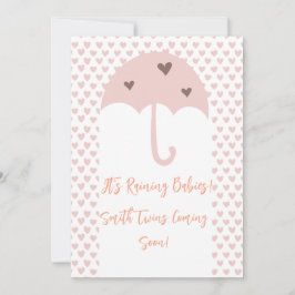 春の雨が双子の妊娠を告げる 招待状