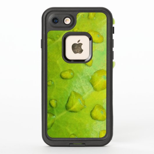 春の雨のアブストラクト LifeProof iPhoneケース (裏面)