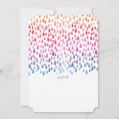春の雨のブライズシャワー招待状 招待状 (裏面)