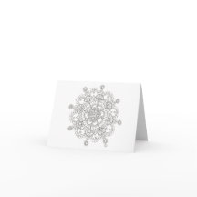 春の雪片の曼荼羅Notecard