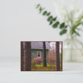 春の青いコテージはATCを着色します 名刺 (スタンド正面)