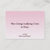 春の青いコテージはATCを着色します 名刺 (裏面)