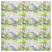 春の青鳥の生地 ファブリック (見本)