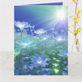 春の静けさ カード (黄色い花)