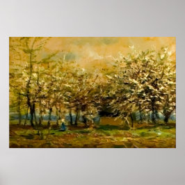 春の静寂：日に照らされた枝穏やかな風 ポスター