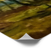 春の静寂:日に照らされた枝穏やかな風 ポスター (角)