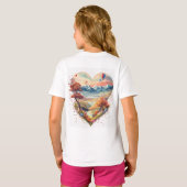 春の静寂:花咲く風物夏の雰囲気: Tシャツ (裏面フル)