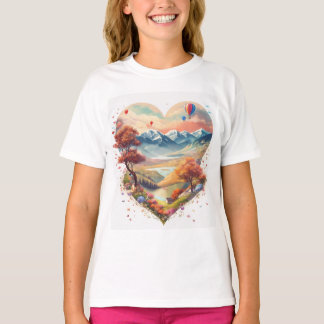 春の静寂:花咲く風物夏の雰囲気: Tシャツ