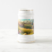 春の風景の中での陽気なイースター ビールジョッキ (中央)