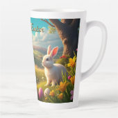 春の風景の中でイースターをお祝い カフェラテマグ (右)