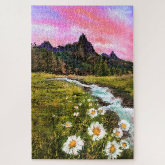 春の風景 – 開花オリジナルアート絵画ズ ジグソーパズル (縦)