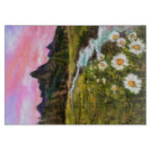 春の風景 – 開花 – オリジナル絵画の カッティングボード (正面)