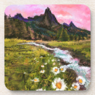 春の風景 – 開花 – オリジナル絵画の コースター