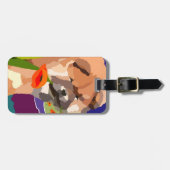 春の食事の荷物のラベルの時間 ラゲッジタグ (正面横)