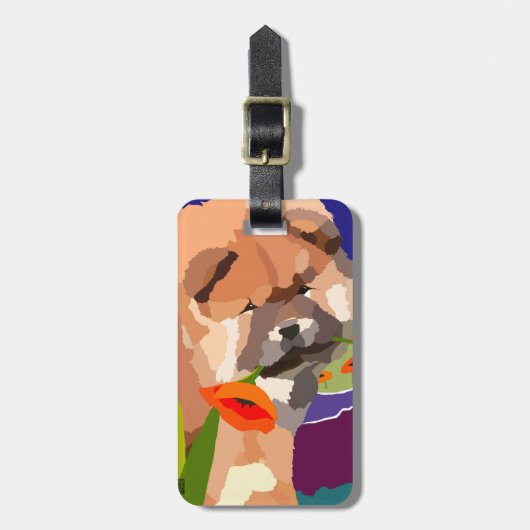 春の食事の荷物のラベルの時間 ラゲッジタグ (正面縦)