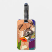 春の食事の荷物のラベルの時間 ラゲッジタグ (裏面縦)