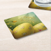 春の魔法イースターエッグの海の花 ペーパーコースター (アングル)