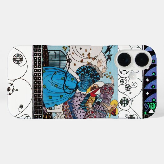 春の鳥と渦巻き/ファッション衣装デザイナー Case-Mate iPhoneケース (裏面 (横))