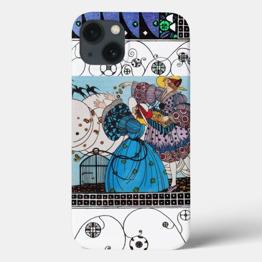 春の鳥と渦巻き/ファッション衣装デザイナー Case-Mate iPhoneケース (裏面)