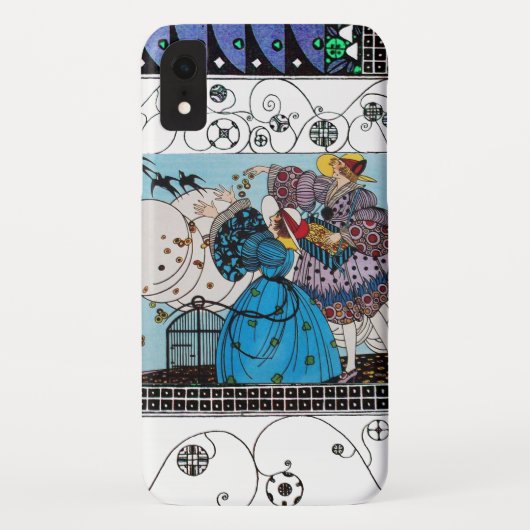春の鳥と渦巻き/ファッション衣装デザイナー Case-Mate iPhoneケース (裏面)
