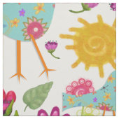 春の鳥と花ユーカスタマイズズ ファブリック (見本)