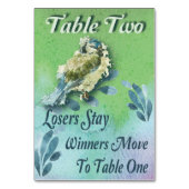 春の鳥のBunco表2の水彩画 テーブルナンバー (裏面)